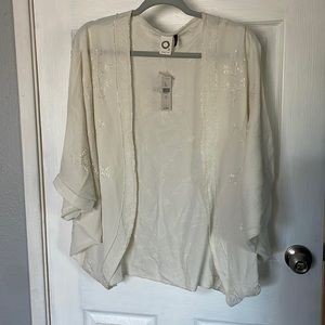 NWT! Akemi + Kim Crepe Beaded Cardigan